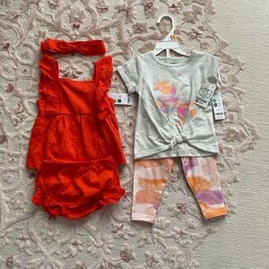 Baby Girl Carter’s Matching sets, Size 12 months, NWT